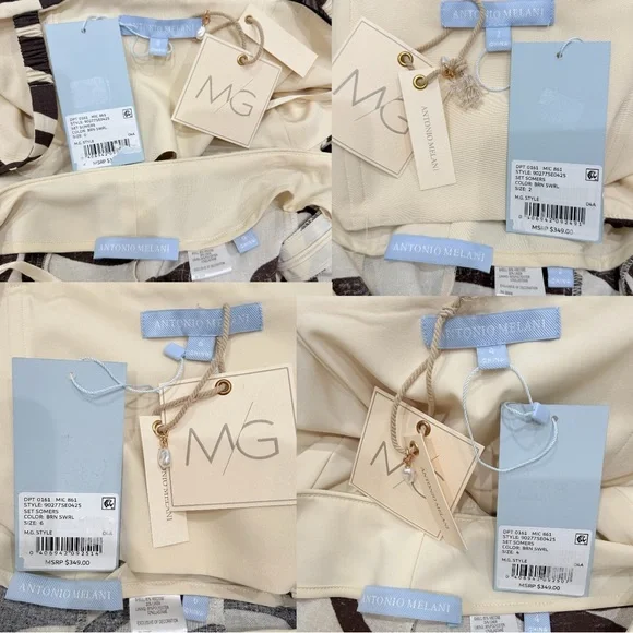 Antonio Melani MG Style Somers Linen Blend Swirl Pattern Maxi Raffia Skirt Set - Picture 15 of 16